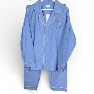 BedHead Men’s 2-Piece Organic Cotton Embroidered Surfer Pajamas M-352 Sz L